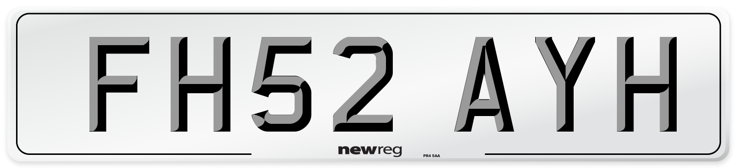 FH52 AYH Number Plate from New Reg